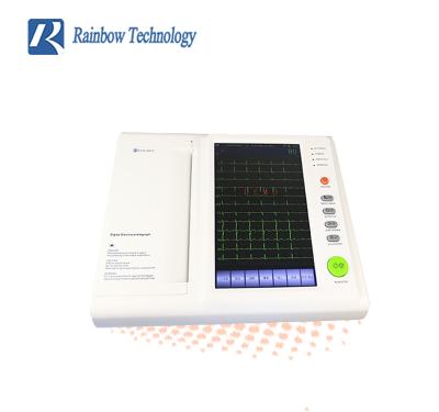 China RS232 máquina médica de la ventaja ECG del OEM 12 de la máquina de las interfaces USB ECG portátil en venta