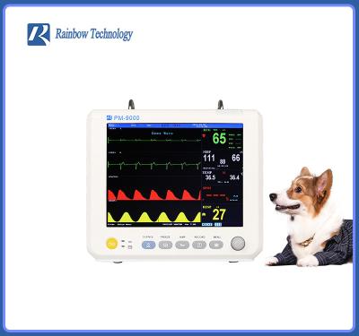 China OEM Lightweight Veterinary Monitoring Equipment 8 Inch Multi Parameter Veterinary Monitor for sale