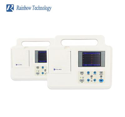China 3.5 inch 12 channel Portable Ecg Machine With Printer For Patient for sale