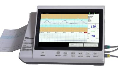 China Hospital Twins Probe CTG Fetal Heart Rate Monitor With Printer for sale
