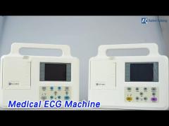 Handheld Medical ECG Machine Electrocardiograph 3 Channel 12 Lead