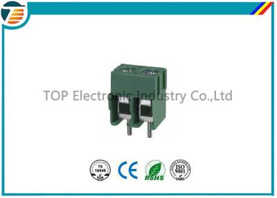 China Pitch 5.0mm PCB Screw Terminal Block Connector 2 PIN Green Color for sale