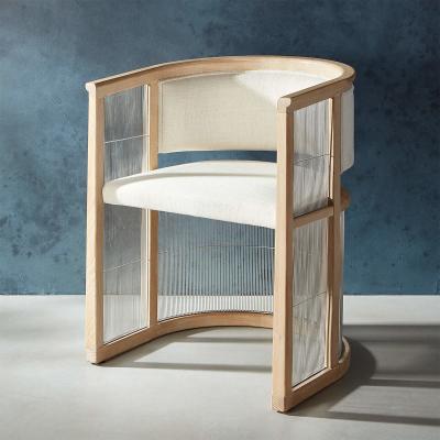 中国 Outdoor Leisure Solid Teak Wood Side Chair Furniture Modern Style Hotel Patio 販売のため