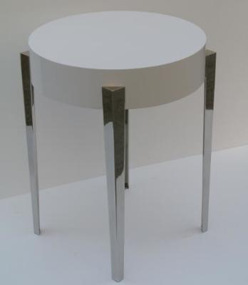 China Lateral redonda superior de madeira metal para a cafetaria, tabelas de madeira da extremidade superior à venda