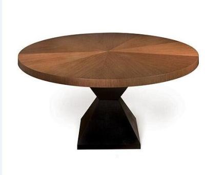 Chine Table de salle à manger solide ronde/de place chêne, table de salle à manger ronde faite sur commande de piédestal à vendre