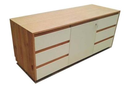 China 6 Drawers Bedroom Dressers And Chests With Soft Closing Slides Light Color for sale