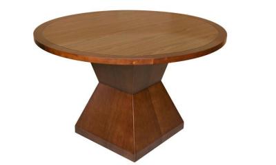 China Round Wooden Dining Room Tables MDF Board For Restaurant , Modern Style for sale