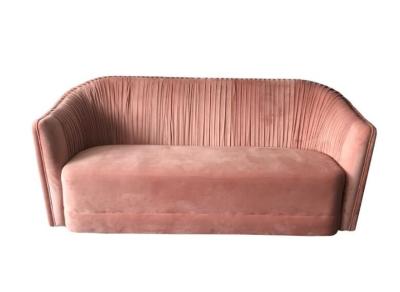 China 2018 quentes o veludo novo do rosa do projeto adornou o sofá da mobília da sala de visitas, sofá do casamento de veludo à venda