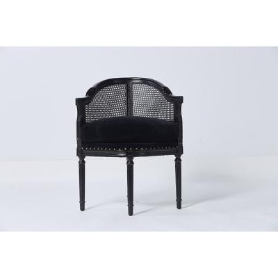 China Cadeiras pretas da sala de jantar da mobília de veludo, cadeiras de jantar contemporâneas da parte alta à venda