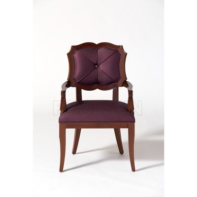 Китай Элегантные твердые стулья мебели комнаты прожития рамки грецкого ореха с тканью ежевики драпирования продается