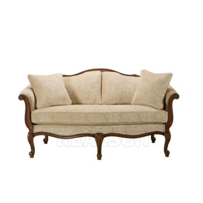 China El sofá de madera 3 Seater de la sala de estar del sistema del estilo europeo real diseña L forma en venta