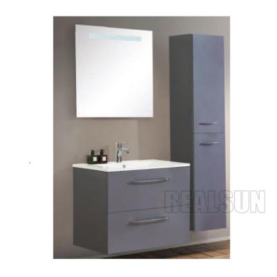 China High Glossy White MDF Bathroom Vanity Customized Furniture With Metal Legs for sale