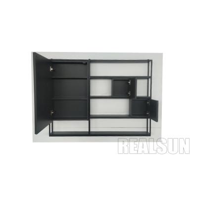China European Style Wall Mounted Modern Bathroom Vanity Cabinets With Tempered Mirror for sale