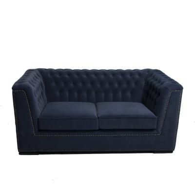 China Sturdy Velvet 2 Seater Living Room Sofa With Lumbar Support en venta