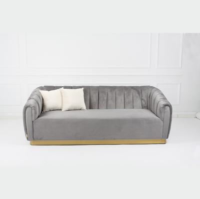 China Living Room Leisure Velvet Long Sofa American Style Modern for sale
