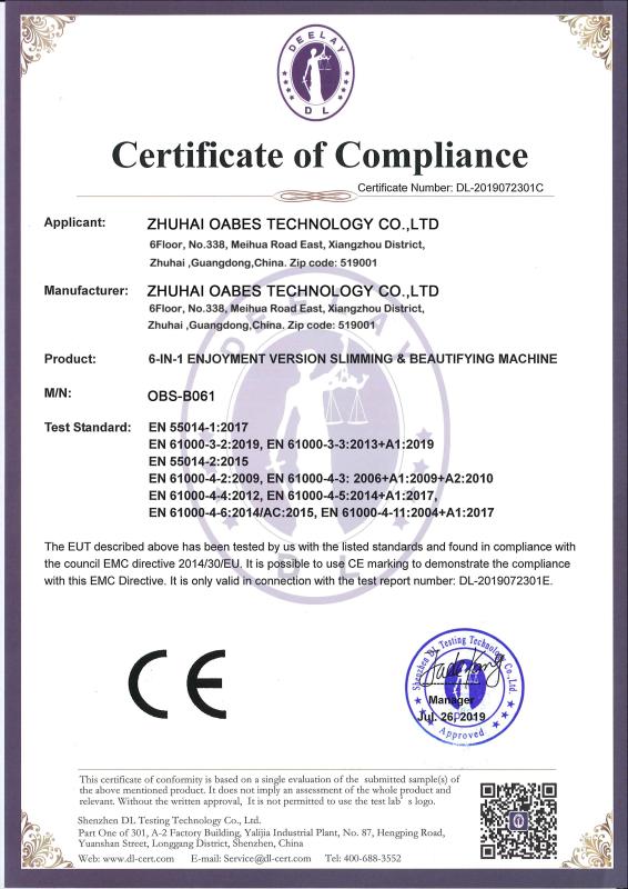 CE certificate - Zhuhai Oabes Technology Co., Ltd.