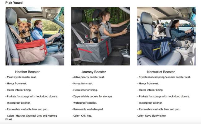 Pet Dog Cat Car Seat Safety Puppy Carrier Basket Travel Gear Booster Bed Bag
