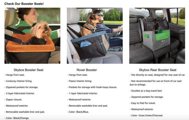 Pet Dog Cat Car Seat Safety Puppy Carrier Basket Travel Gear Booster Bed Bag