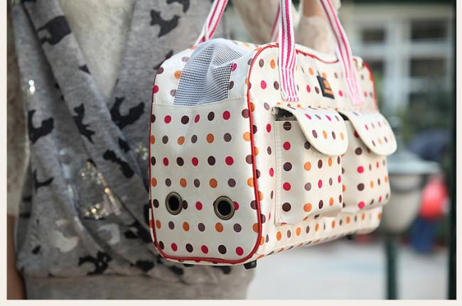 Fashion Dots Outdoor Dog Carrier Portable Pet Supply Pet Bags