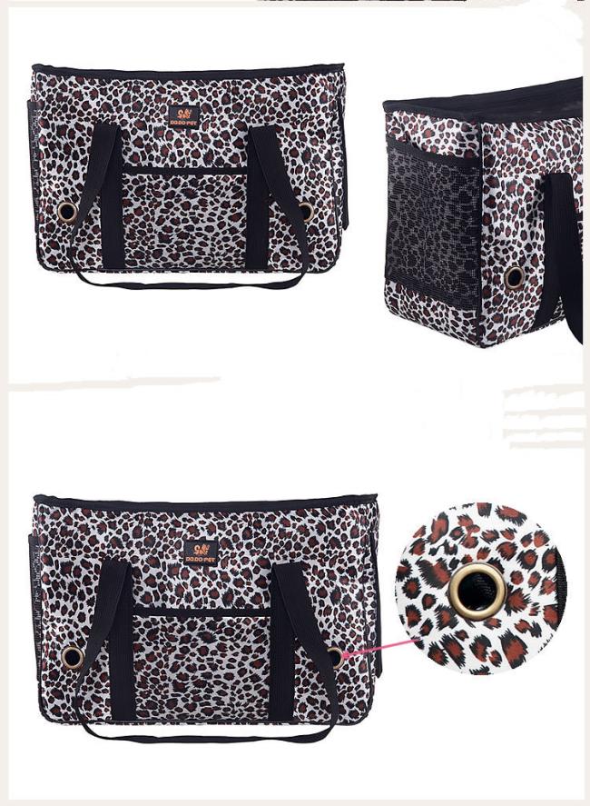 New Leopard Pet Outdoor Products Dog Carriers Shoulder Bags