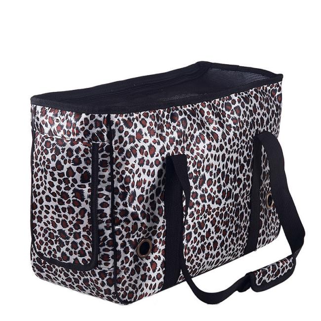 New Leopard Pet Outdoor Products Dog Carriers Shoulder Bags