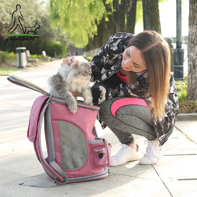 Nylon Mesh Outdoor Portable Dog Carriers Shoulder Pet Bags