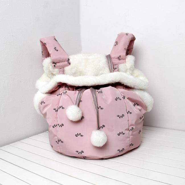 Design Front Pet Fur Carrier Pet Outdoor Warm Dog Bags