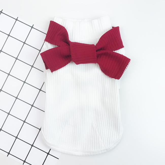 Cute Bowtie Shirt Pet Clothes Dog Fashion Apparel