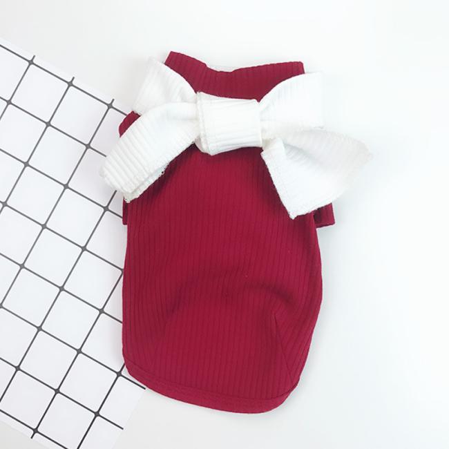 Cute Bowtie Shirt Pet Clothes Dog Fashion Apparel