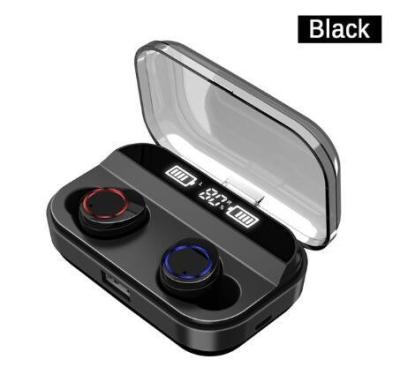 China Bluetooth 5,0 auriculares de botón sin cuerda del poder de Tws de la exhibición de los auriculares del estéreo de control de tacto inalámbrico del deporte (40000mAh, con la caja de carga) en venta