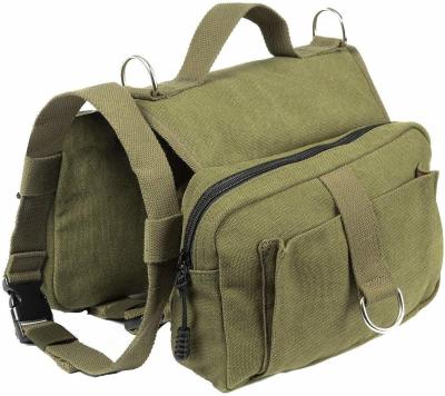 China  				Ultimate Comfort Dog Saddle Bag Premium Canvas Material Military Dog Travel Training Backpack 	         for sale