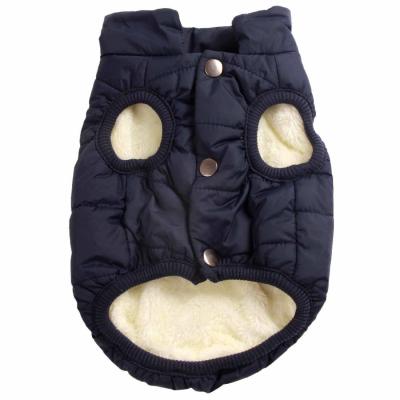 China 2 capas esquilan la chaqueta caliente alineada del perro para la capa del perro del tiempo frío del invierno del perrito en venta