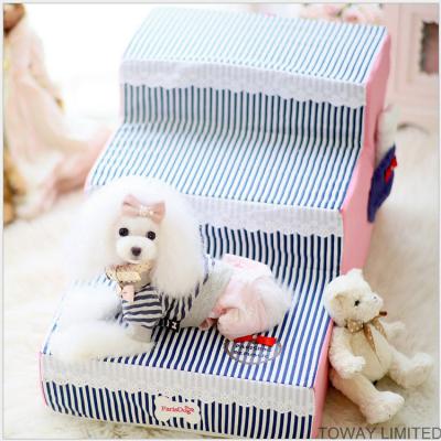 China  				Sailor Stripes Cute Lace Dog Play Stairs Pet Sponge Cushion 	         for sale