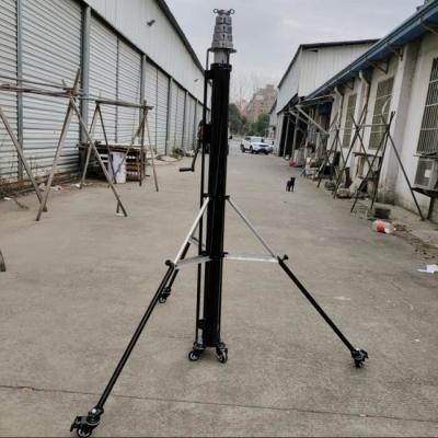 中国 Crank Up 12m Aluminum Light Weight Sports Filming Pole Portable Telescoping Pole 販売のため