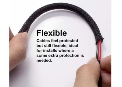 China Hose Cable Harness Protection Braided Wire Sleeve , Pet Braided Sleeving UL Approval for sale