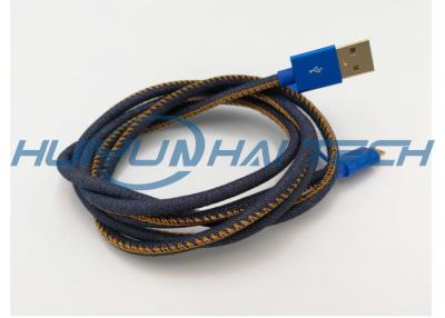 China High End Mfi Jean Cloth Heat Resistant Wire Sleeve For Denim Usb Cable Harness for sale