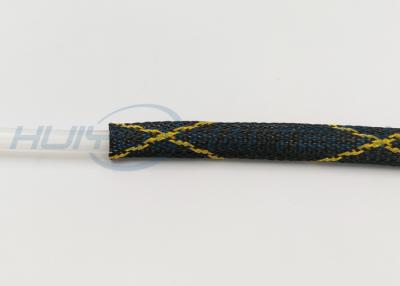 China Yellow Cross Color Electrical Braided Sleeving Environmentally - Friendly for sale