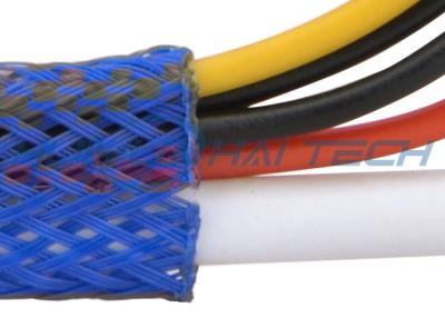 China Logotipo de encargo de la manga ignífuga del cable de la resistencia de abrasión para la gestión del alambre en venta