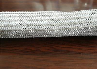 China Sleeving trançado de aço inoxidável chapeado prata, tubulação de aço inoxidável trançada à venda