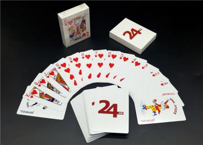 Chine Cartes de jeu de impression faites sur commande de couleur de code barres 4, cartes de jeu à extrémité élevé de finition de toile à vendre