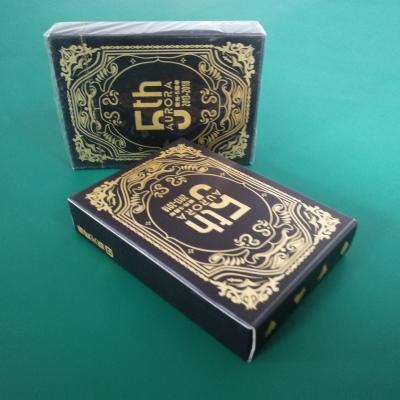 China Gold Design Playing Cards Specialty Paper Material Custom Normal Size Card Game Printing for sale