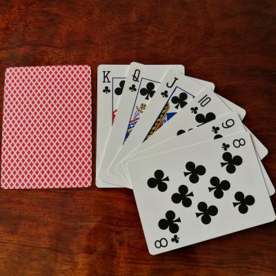 China Naipes de gama alta de papel/plásticos del póker de la capa de las tarjetas dobles del casino, en venta