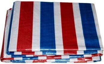China PE Coated Stripe PE Tarpaulin Sheet Dust - Proof Woven Technics With Holes for sale