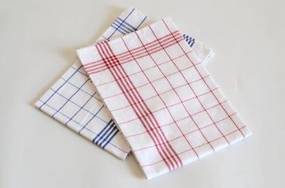China 2 Colors Kitchen Tea Towels / Grid Kitchen Towel With 100% Cotton Fabric for sale