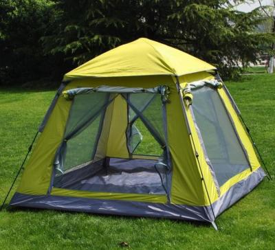 China Professional Various Color 4 Person Camping Tent 3.2sqm With Aluminum Pole for sale