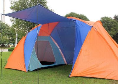 China Two Rooms Outdoor Camping Tent Rainproof Nylon PU Material For Disaster Relief for sale