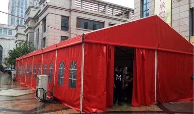 China Fire Resistant Red Outdoor Wedding Tents PVC Outside Party Tents Customized for sale