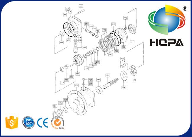 Excavator Spare Parts Hitachi EX200-3 Hydraulic Motor Seal Kits 4308814