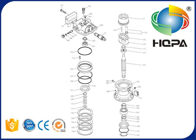 DH130-5 DX140LC DH150-7 Swing Motor Seal Kit 2401-9247KT