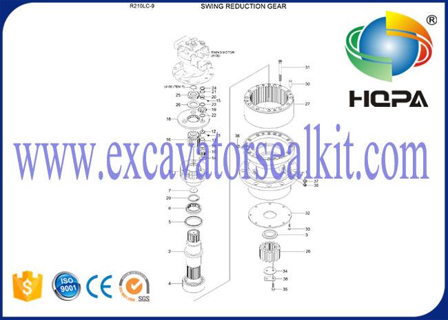 Excavator Hydraulic Parts R210LC-9 Swing Reduction Unit 31Q6-10140